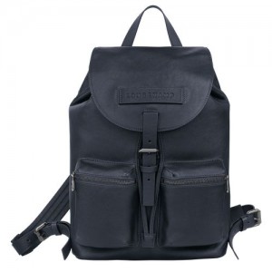 Longchamp 3D Backpack M Midnight Blue | QES-058614