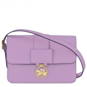 Longchamp Box-Trot Crossbody bag M Lilac | ROA-816054