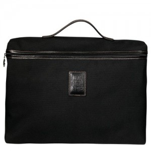 Longchamp Boxford Briefcase S Black | QXN-912864