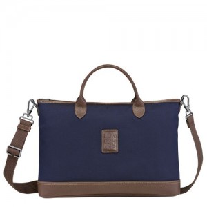 Longchamp Boxford Briefcase S Blue | DOM-037819