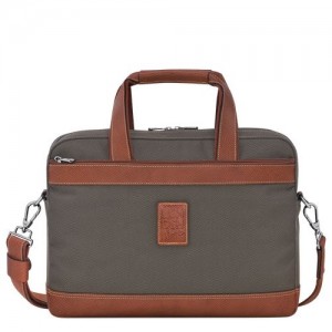 Longchamp Boxford Briefcase S Brown | RYS-895041