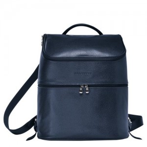 Longchamp Le Foulonne Backpack Navy | IHO-695273