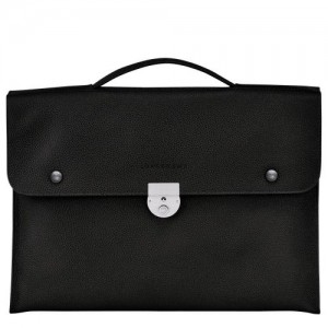 Longchamp Le Foulonne Briefcase S Black | QRU-072843