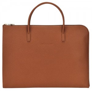 Longchamp Le Foulonne Briefcase S Caramel | GBV-804159