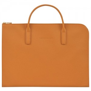 Longchamp Le Foulonne Briefcase S Saffron | WPT-059246