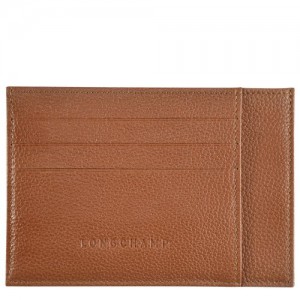 Longchamp Le Foulonne Card holder Caramel | REL-940586