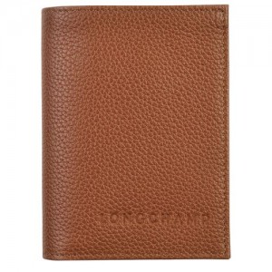 Longchamp Le Foulonne Card holder Caramel | YUC-780694