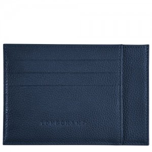 Longchamp Le Foulonne Card holder Navy | YSQ-518942