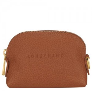 Longchamp Le Foulonne Coin purse Caramel | LOV-574621