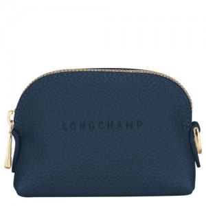 Longchamp Le Foulonne Coin purse Navy | NMD-063791