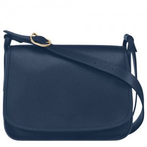 Longchamp Le Foulonne Crossbody bag L Navy | DGL-210946