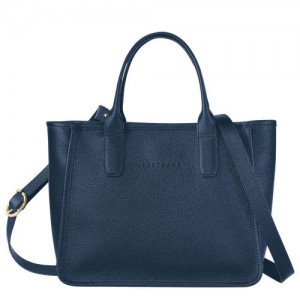 Longchamp Le Foulonne Handle bag Navy | IXZ-879140