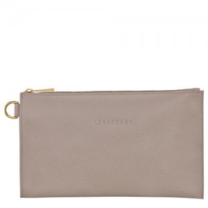 Longchamp Le Foulonne Pouch Turtledove | LZX-756320