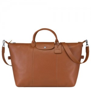 Longchamp Le Foulonne Travel bag L Caramel | FTG-543610