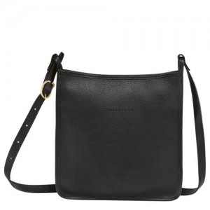 Longchamp Le Foulonne Zipped crossbody bag L Black | DMZ-137856