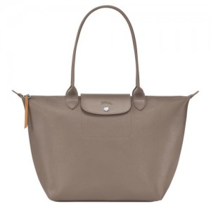 Longchamp Le Pliage City Shopping bag L Taupe | RTY-768259