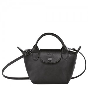 Longchamp Le Pliage Cuir Crossbody bag Black | YFB-618732