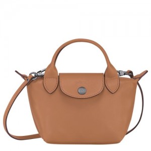 Longchamp Le Pliage Cuir Crossbody bag Hazelnut | NHR-298674