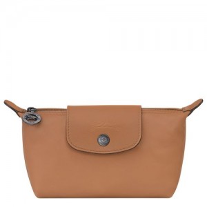 Longchamp Le Pliage Cuir Pouch Hazelnut | JFQ-758361