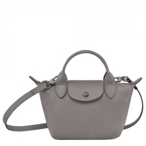 Longchamp Le Pliage Cuir Top handle bag XS Turtledove | RPB-860135