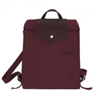 Longchamp Le Pliage Green Backpack Burgundy | PWU-405638