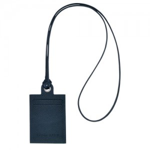 Longchamp Le Pliage Green Card holder with necklace Navy | QIT-308196