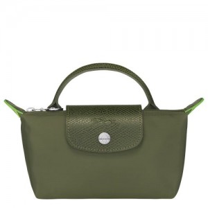 Longchamp Le Pliage Green Pouch with handle Forest | PJR-195842