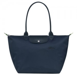 Longchamp Le Pliage Green Shoulder bag L Navy | NQW-392674