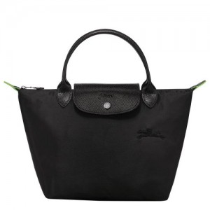 Longchamp Le Pliage Green Top handle bag S Black | DZA-315690