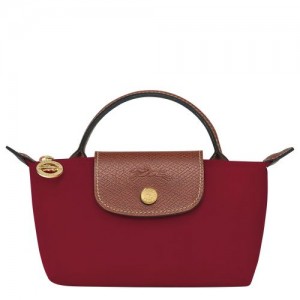 Longchamp Le Pliage Original Pouch with handle Red | XUD-417903