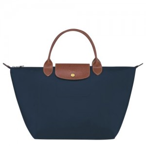 Longchamp Le Pliage Original Top handle bag M Navy | RUV-176538