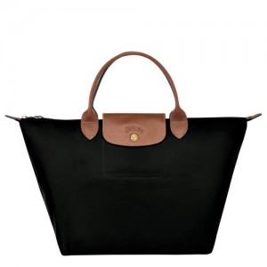 Longchamp Le Pliage Original Top handle bag M Black | RIA-298563