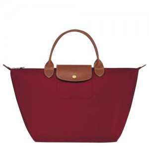 Longchamp Le Pliage Original Top handle bag M Red | RHM-408973