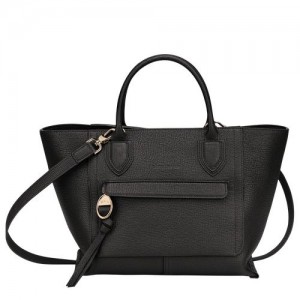 Longchamp Mailbox Top handle bag M Black | ZNC-045132