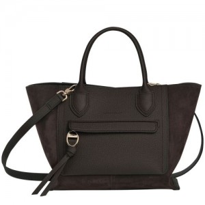 Longchamp Mailbox Top handle bag M Ebony | XBE-380194