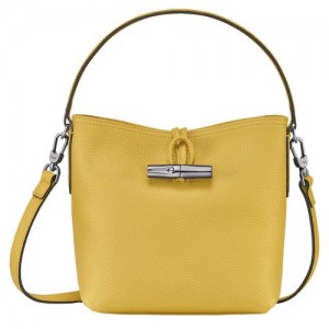 Longchamp Roseau Essential Bucket bag S Yellow | EMF-425096