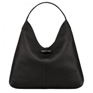 Longchamp Roseau Essential Hobo bag XL Black | UPN-869147