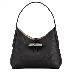 Longchamp Roseau Shoulder bag XS Black | DPB-736945