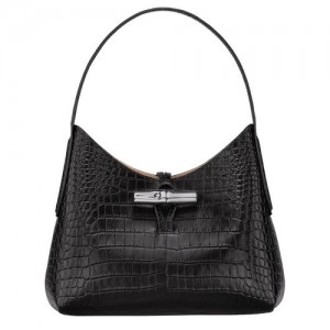 Longchamp Roseau Shoulder bag XS Black | YVL-623810