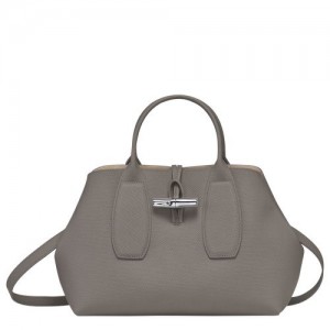 Longchamp Roseau Top handle bag M Turtledove | EBX-953618