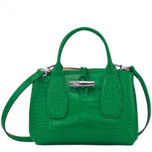 Longchamp Roseau Top handle bag S Green | RKT-812567