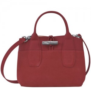 Longchamp Roseau Top handle bag S Red | ZOB-894053