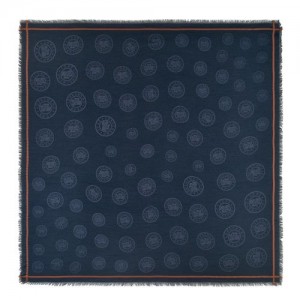 Longchamp Shawl Navy | STU-940768