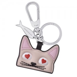 Longchamp Spring/Summer Collection 2022 Cat key ring Pale Pink | ZNA-528413