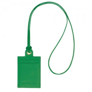 Longchamp epure Card holder with necklace Green | TBX-642013