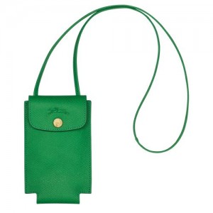 Longchamp epure Phone case with leather lace Green | WXJ-138476