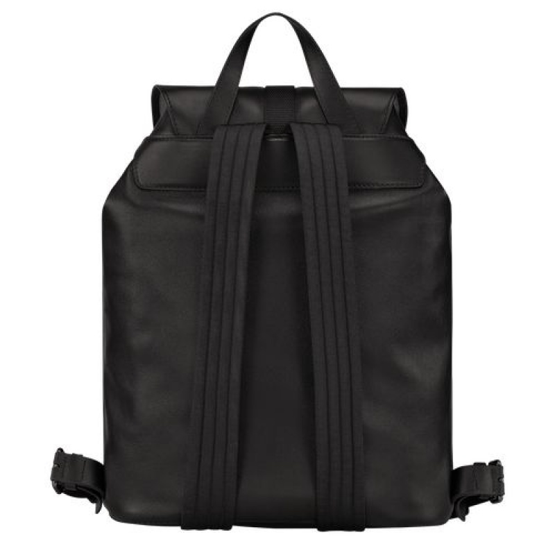 Longchamp 3D Backpack M Black | OIN-892435