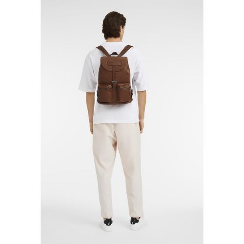 Longchamp 3D Backpack M Cognac | WUQ-236095