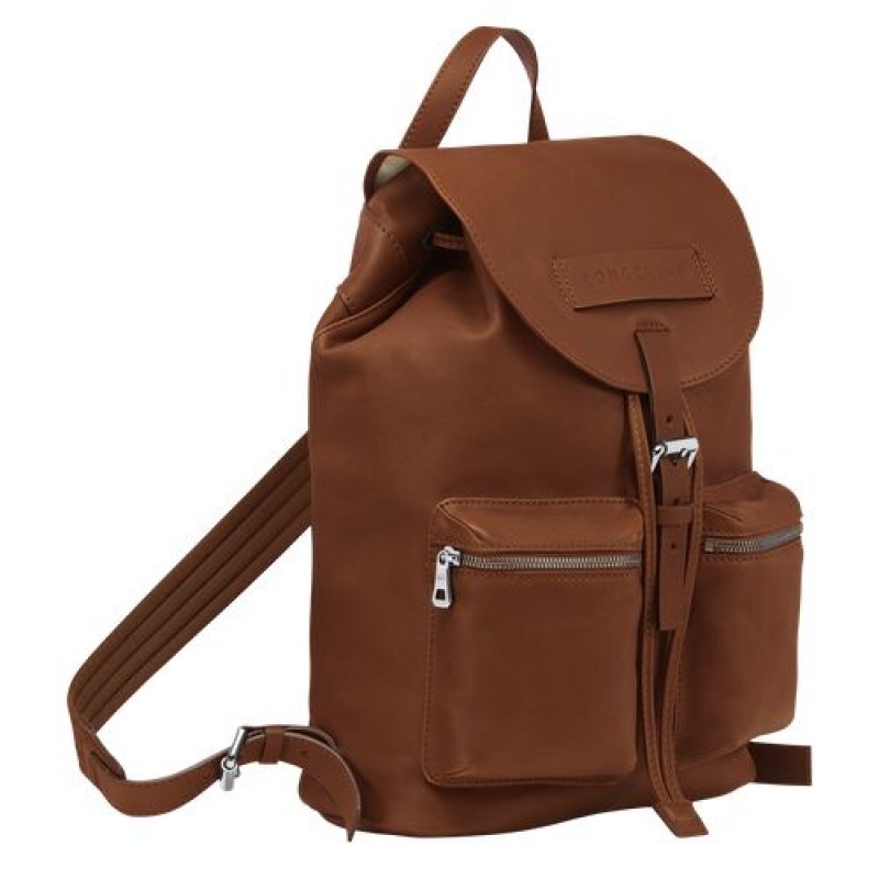 Longchamp 3D Backpack M Cognac | WUQ-236095