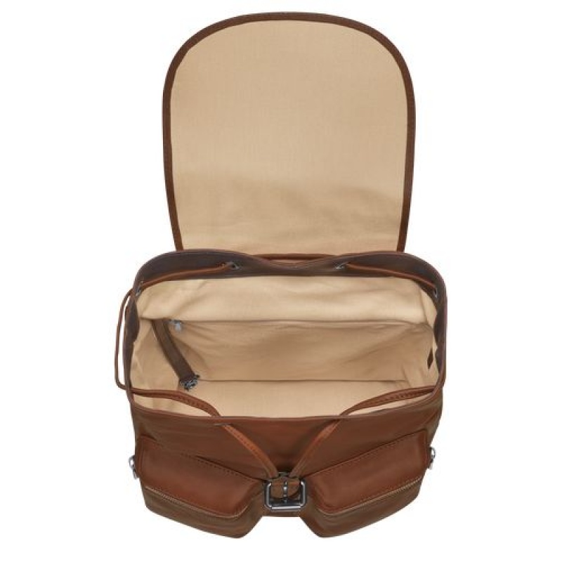 Longchamp 3D Backpack M Cognac | WUQ-236095